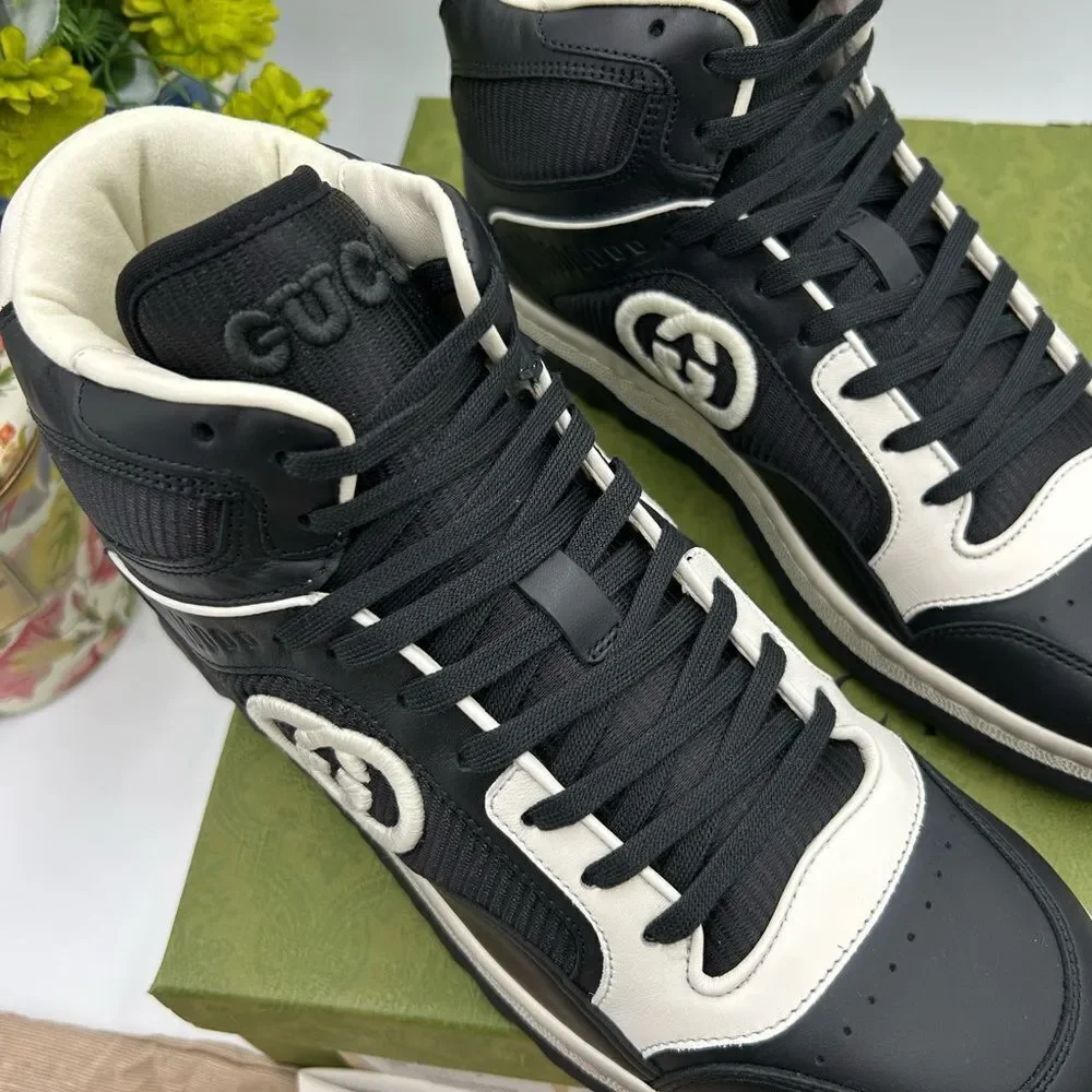 Men's Gucci, Mac 80 , high top leather sneakers size 9 made in Italy